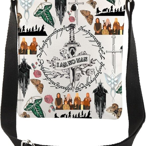 Elegant Movie Inspired Crossbody Bag - I Am No Man Design for Casual or Formal - Picture 1 of 7